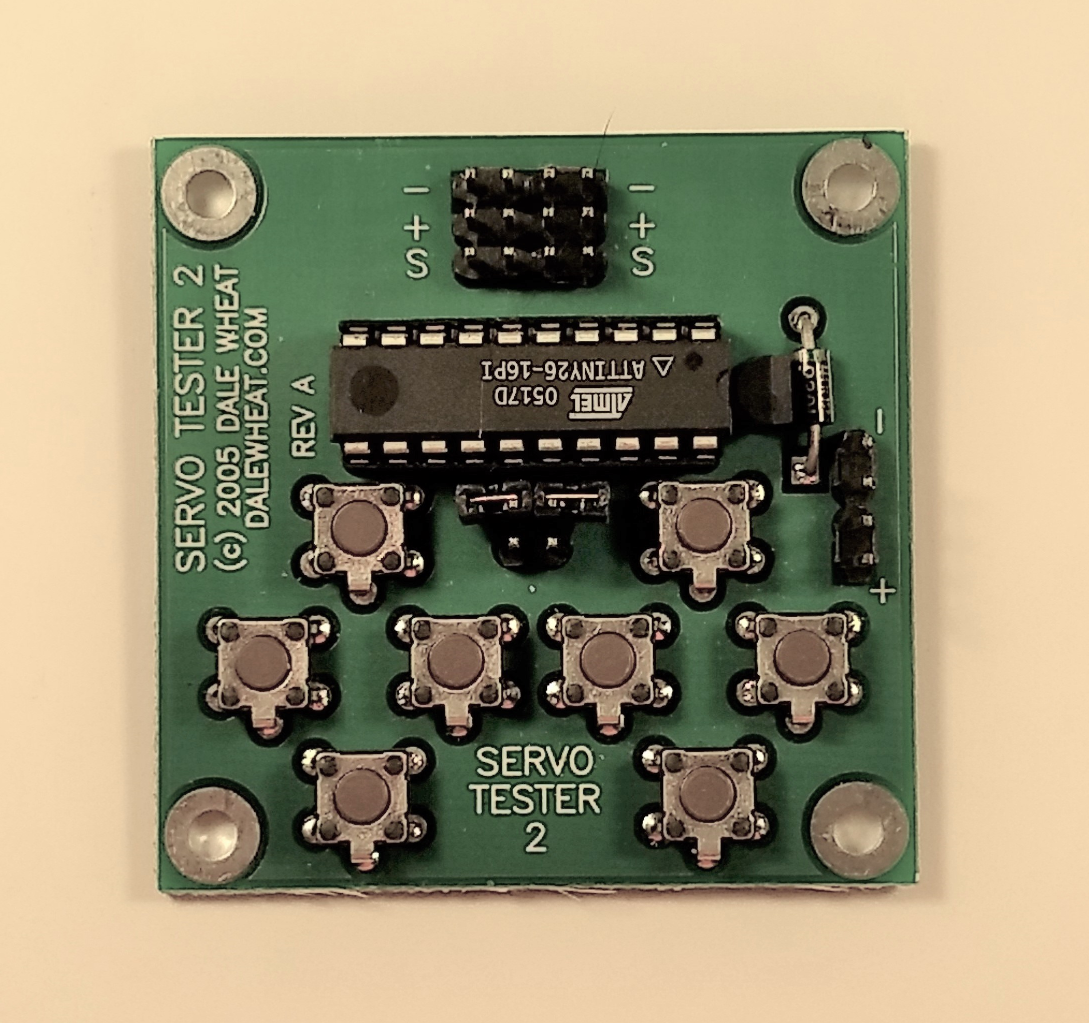 Double RC servo tester with OLED display 