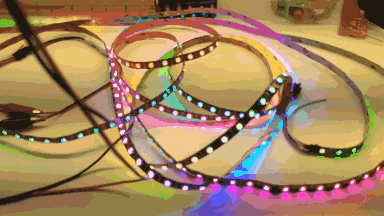 Animated GIF of glowy LED strip