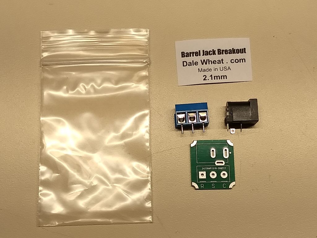 Barrel Jack Breakout board kit (2.1mm variation shown)